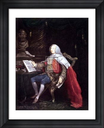 Framed Lord Mansfield C.J. of England Print