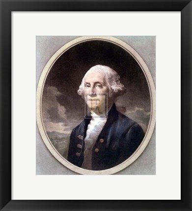 Framed George Washington Cameo Print