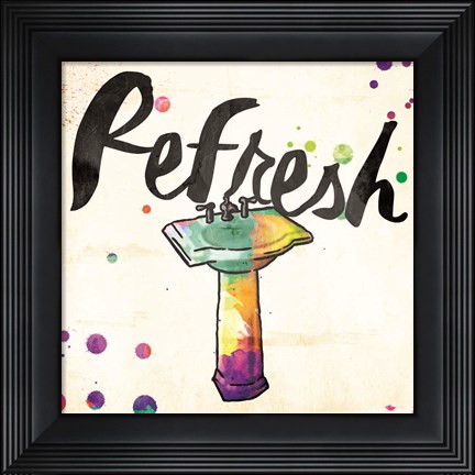 Framed Refresh Colorful Sink Print