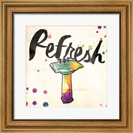 Framed Refresh Colorful Sink Print