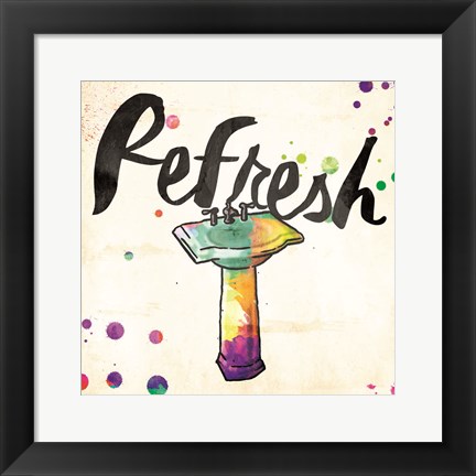 Framed Refresh Colorful Sink Print