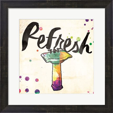 Framed Refresh Colorful Sink Print