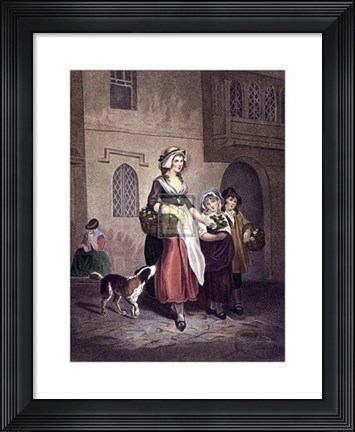 Framed Two Bunches a Penny Primroses Print