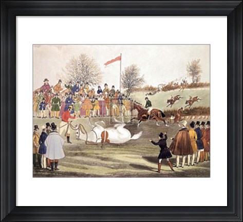 Framed Captain Becher and Grimaldi Print