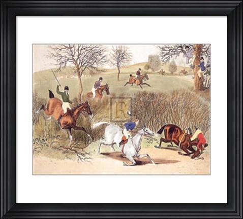 Framed Coming Into the Second Field Print
