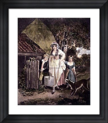 Framed Retun from Milking Print