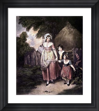Framed Going Out Milking Print