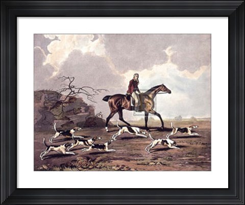 Framed Captain Ricketts on His Hunter Mask Print