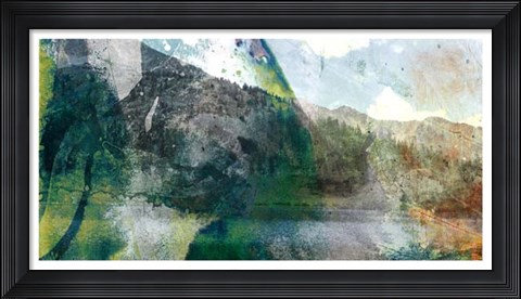 Framed Mountain Abstract I Print