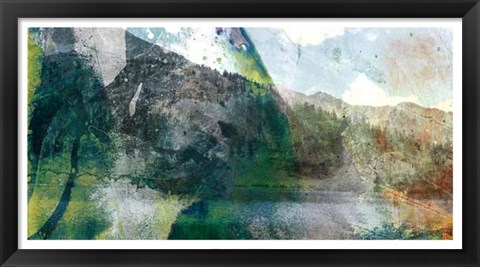 Framed Mountain Abstract I Print