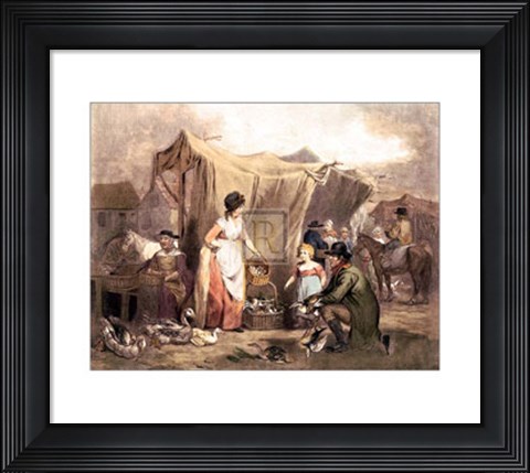 Framed Poultry Market Print
