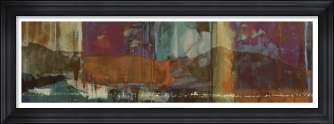Framed Mountain City Panorama Print
