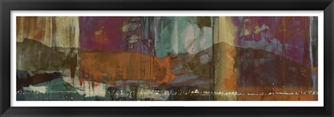 Framed Mountain City Panorama Print