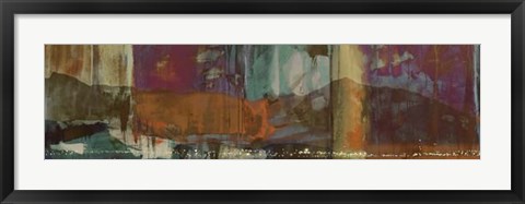 Framed Mountain City Panorama Print