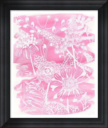 Framed Fuchsia Bouquet II Print