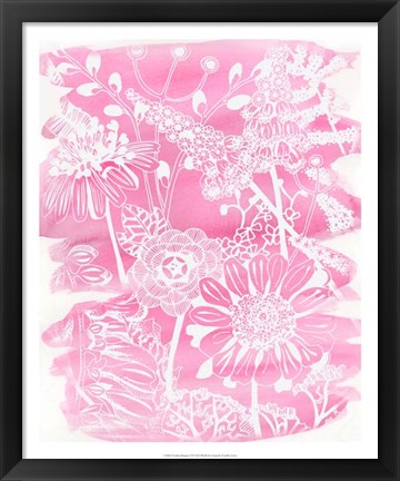 Framed Fuchsia Bouquet II Print