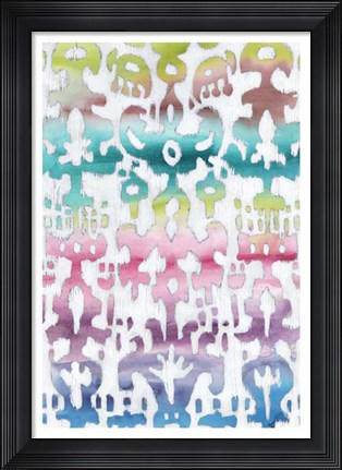 Framed Watercolor Ikat II Print