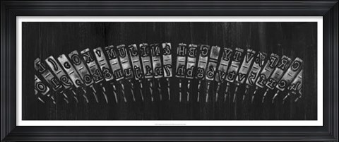 Framed Antique Typewriter Bars Print