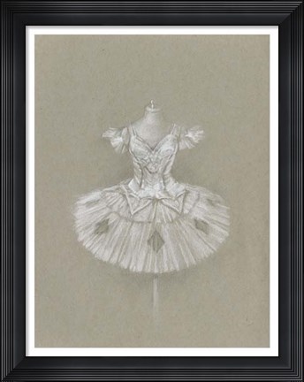 Framed Ballet Dress II Print