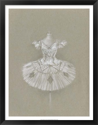 Framed Ballet Dress II Print