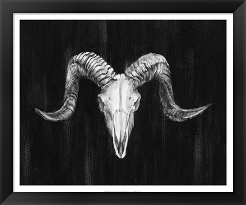 Framed Rustic Ram Mount I Print