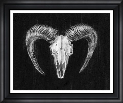 Framed Rustic Ram Mount II Print