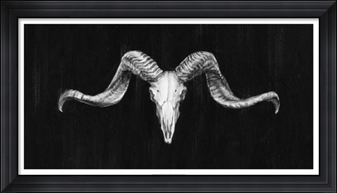 Framed Rustic Ram Mount III Print