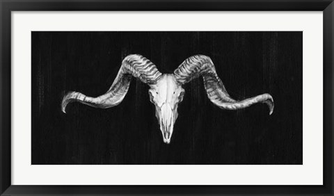 Framed Rustic Ram Mount III Print