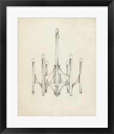 Framed Mid Century Chandelier II Print