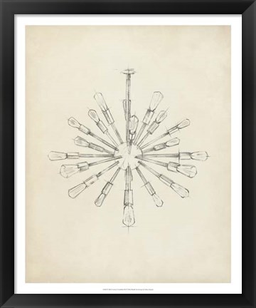 Framed Mid Century Chandelier III Print