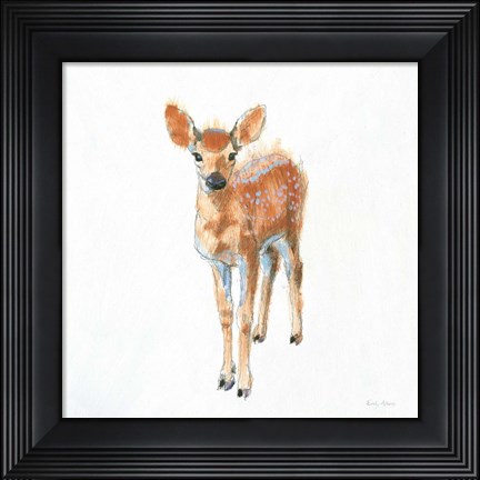 Framed Into the Woods III on White no Border Print