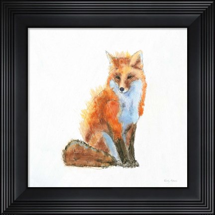Framed Into the Woods IV on White no Border Print