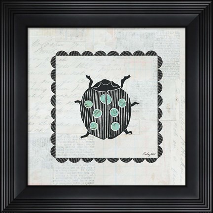 Framed Ladybug Stamp Print