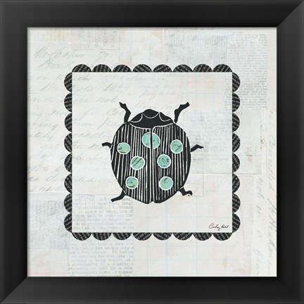Framed Ladybug Stamp Print