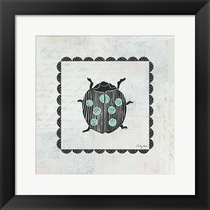 Framed Ladybug Stamp Print