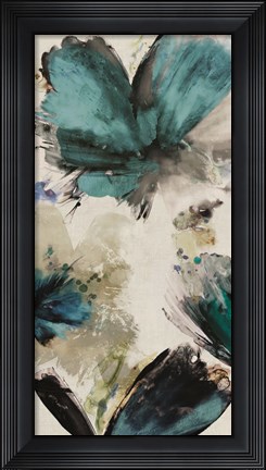 Framed Blue Ribbon Blooms I Print