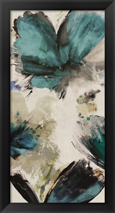 Framed Blue Ribbon Blooms I Print