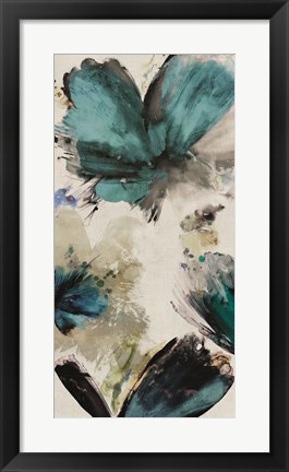 Framed Blue Ribbon Blooms I Print