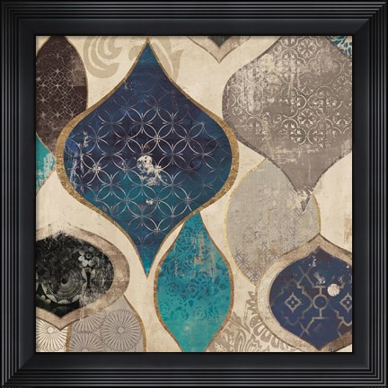 Framed Blue Rhapsody I Print