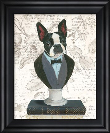 Framed Canine Couture Newsprint I Print