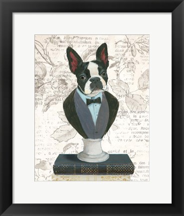 Framed Canine Couture Newsprint I Print