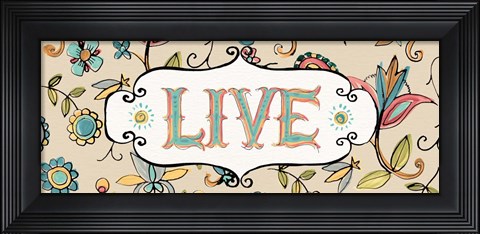 Framed Peace and Paisley III Print