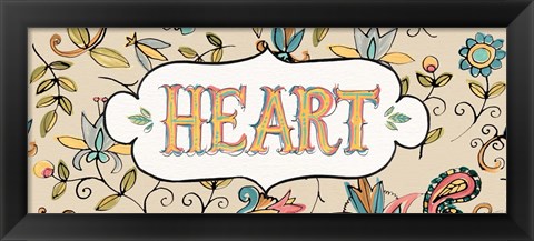 Framed Peace and Paisley IV Print
