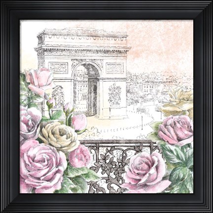 Framed Paris Roses V Print