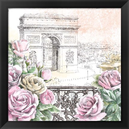 Framed Paris Roses V Print