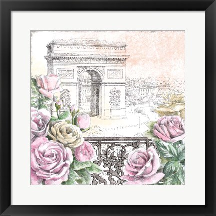 Framed Paris Roses V Print