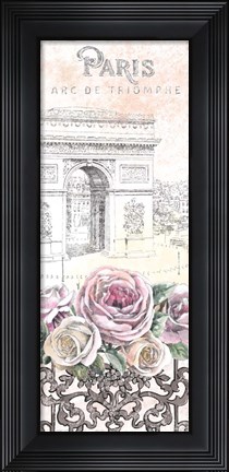 Framed Paris Roses Panel VII Print