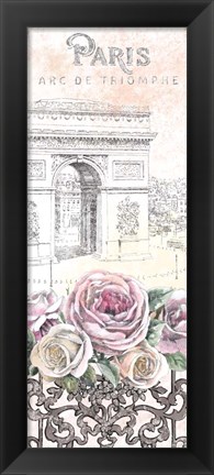 Framed Paris Roses Panel VII Print