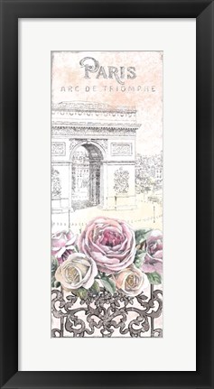 Framed Paris Roses Panel VII Print