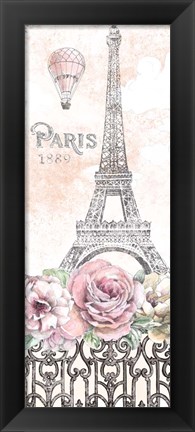 Framed Paris Roses Panel VIII Print